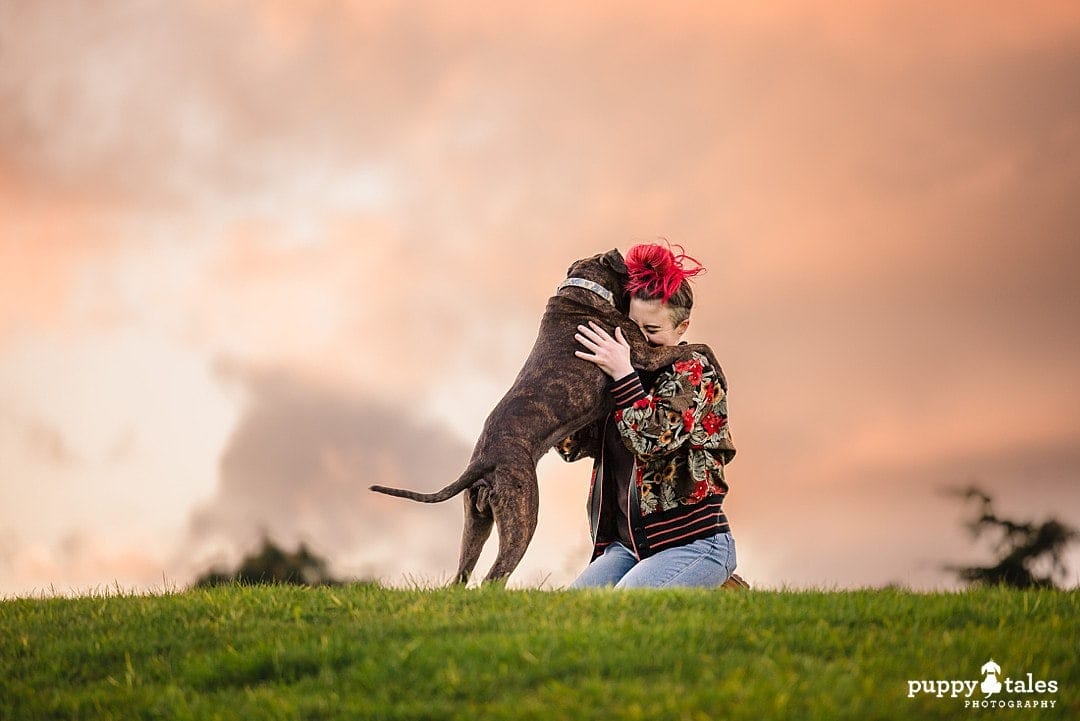 Gorgeous dog photography session of Lulu the Boxer with her human at Wilson Botanic Park