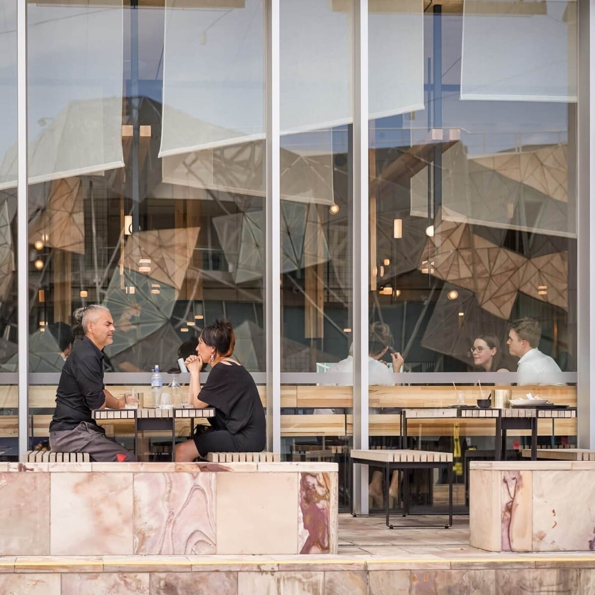 A dog-friendly place in Melbourne with an outdoor space where people can dine with their canine friends