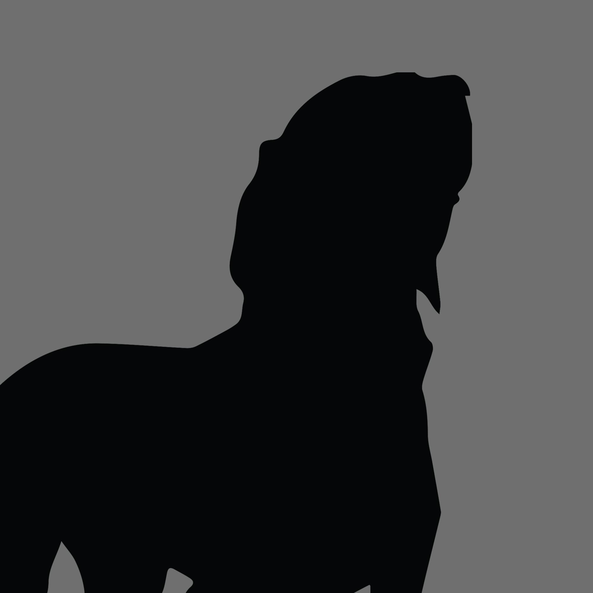 Dog Silhouette Square Bluetick Coonhound