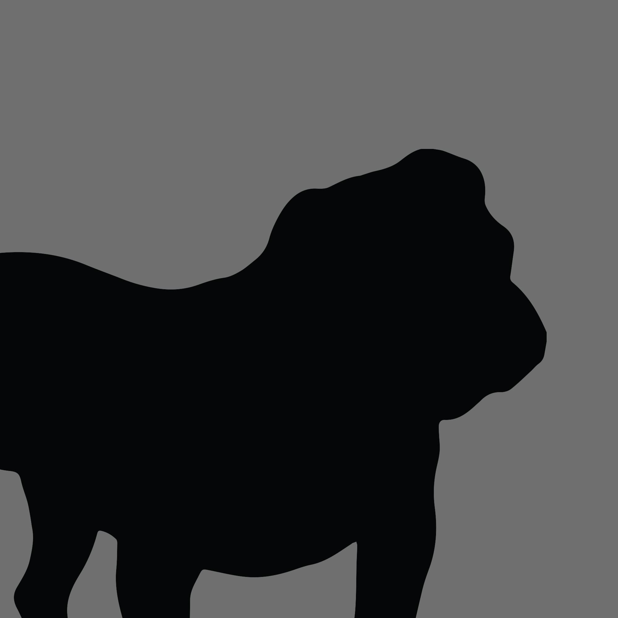 Dog Silhouette Square British Bulldog