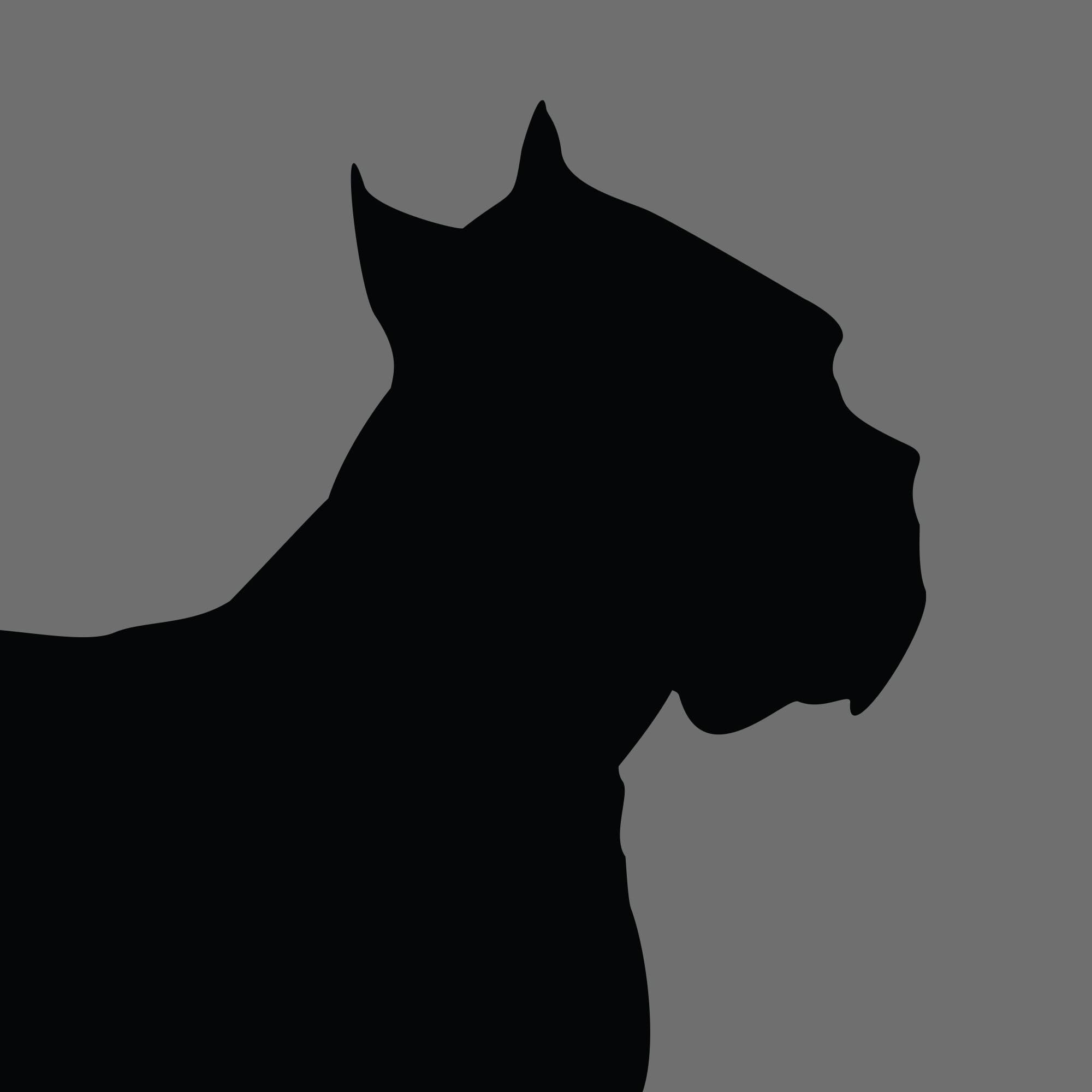 Dog Silhouette Square Cane Corso e1618461763205
