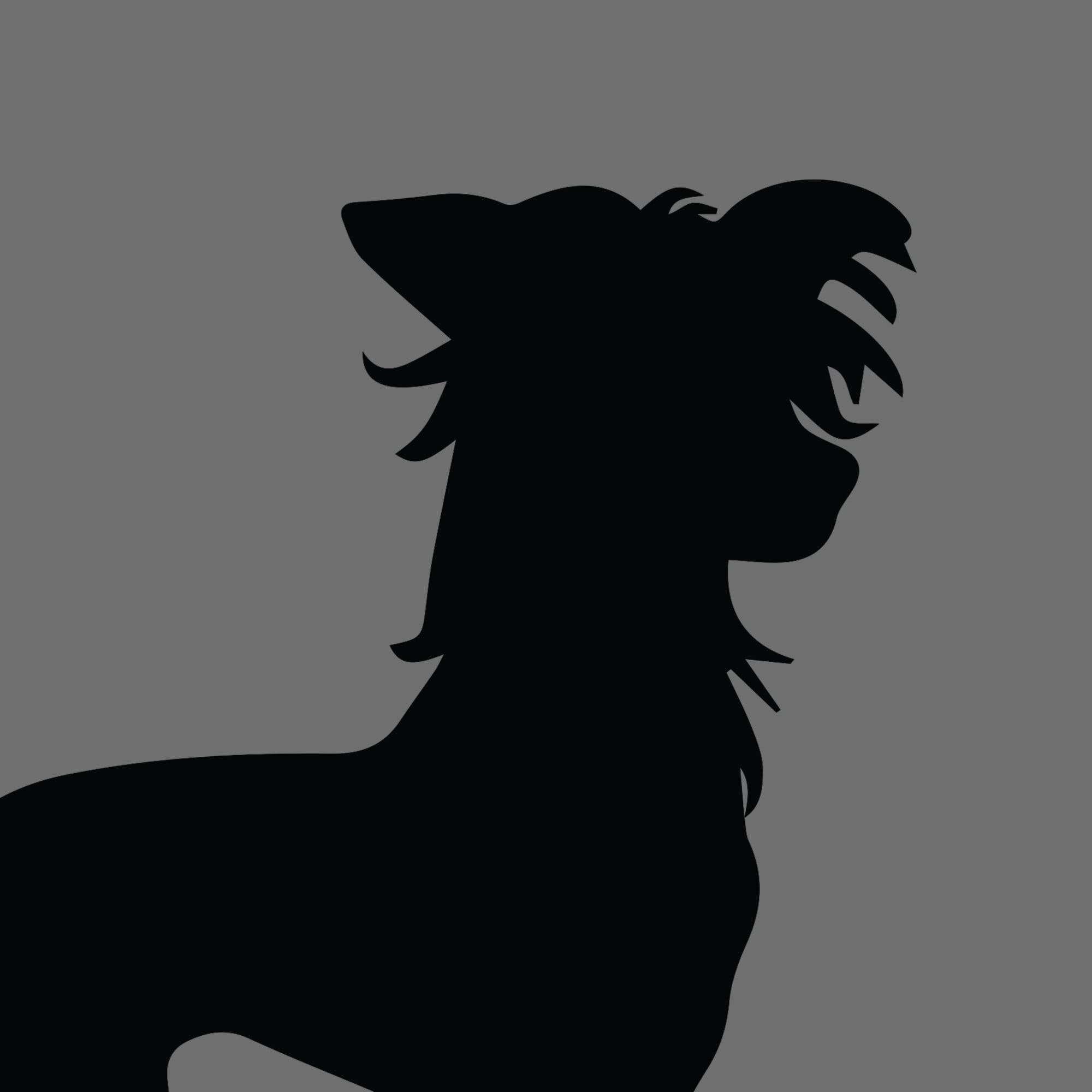 Dog Silhouette Square Chinese Crested e1618463132256