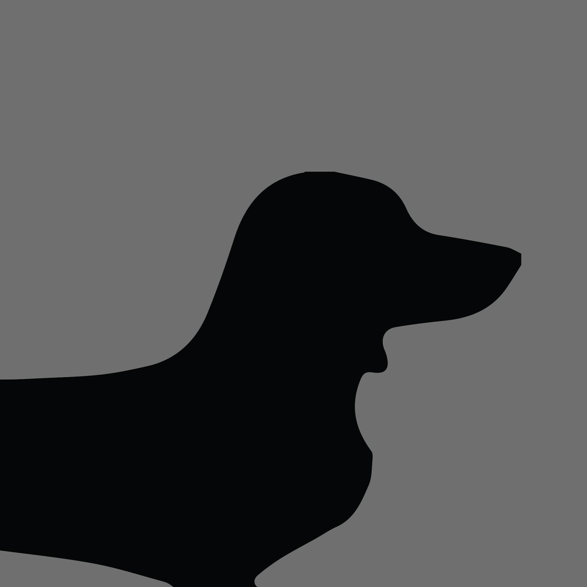 Dog Silhouette Square Dachshund Smooth Haired e1618469971937