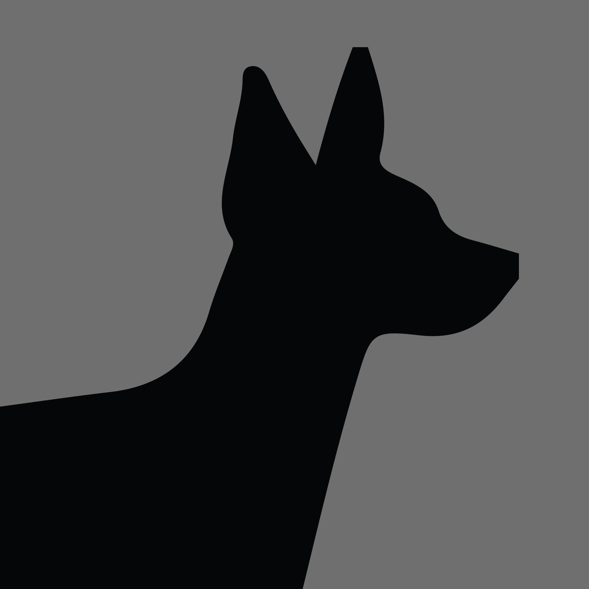 Dog Silhouette Square English Toy Terrier