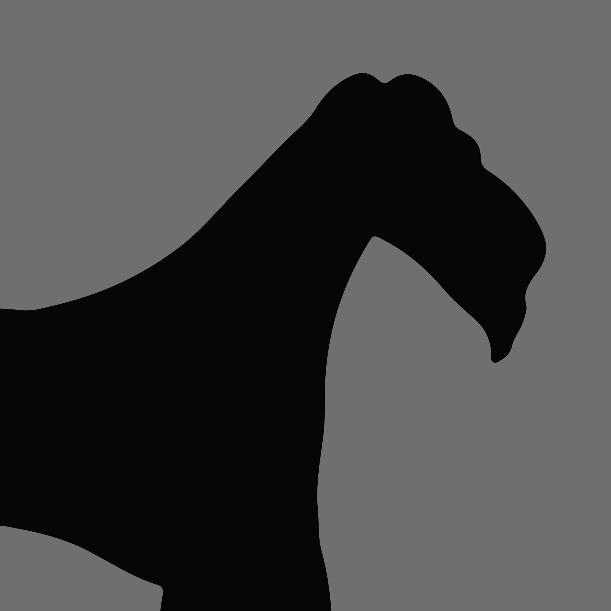 Dog Silhouette Square Fox Terrier Wire Coat e1618470381341