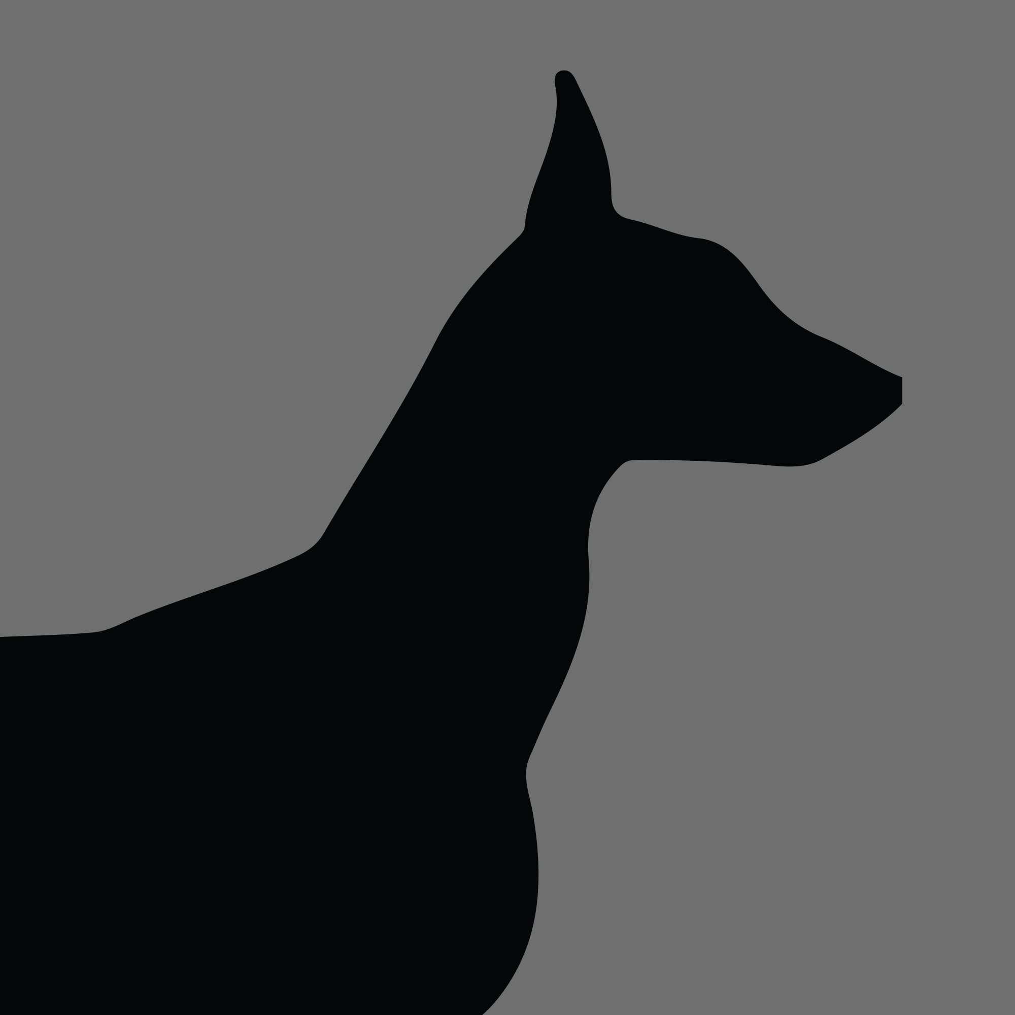 Dog Silhouette Square German Pinscher