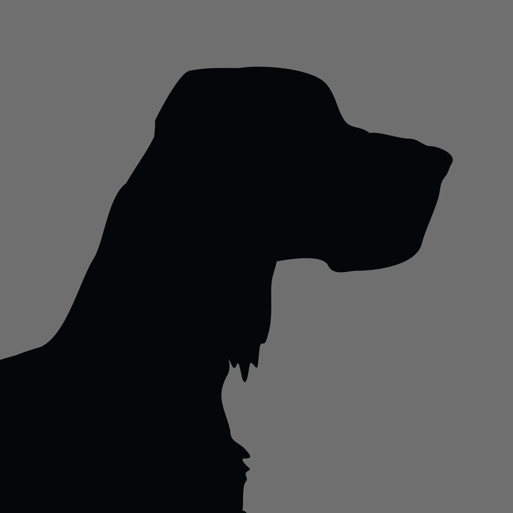 Dog Silhouette Square Gordon Setter