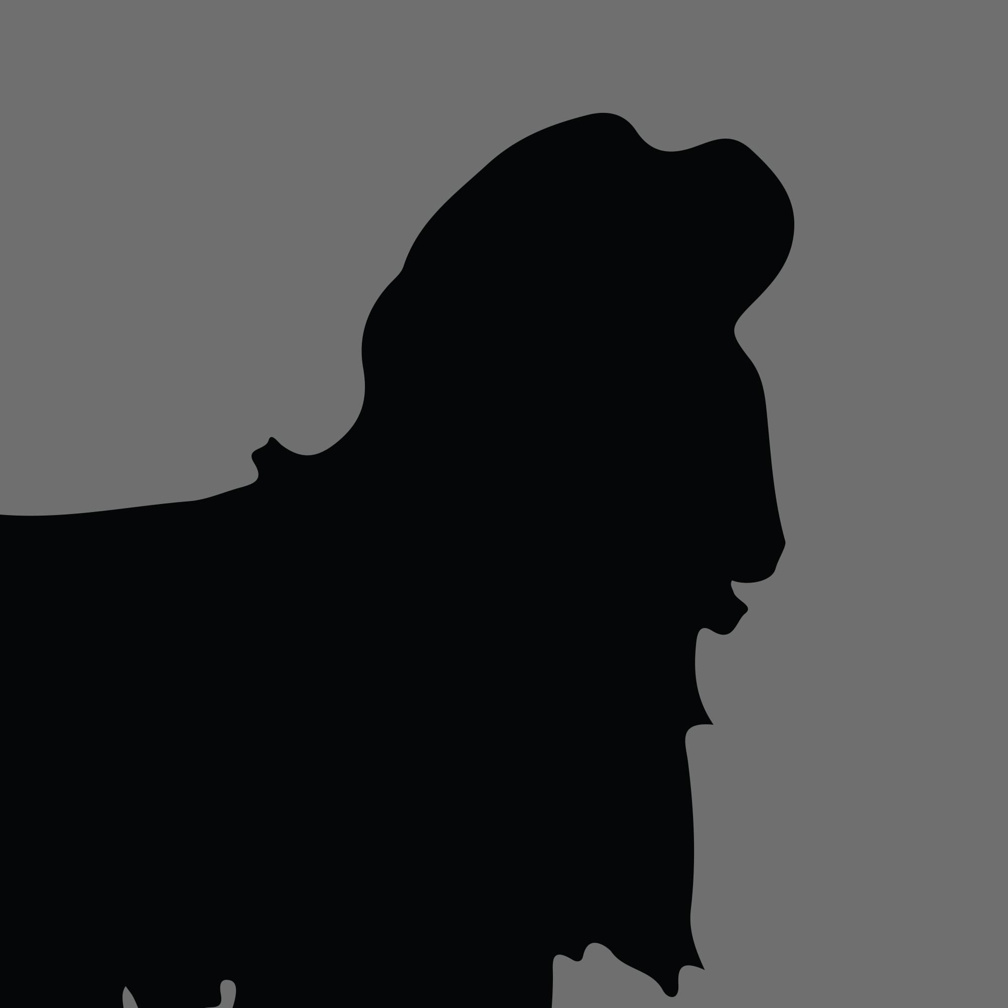 Dog Silhouette Square King Charles Spaniel 1