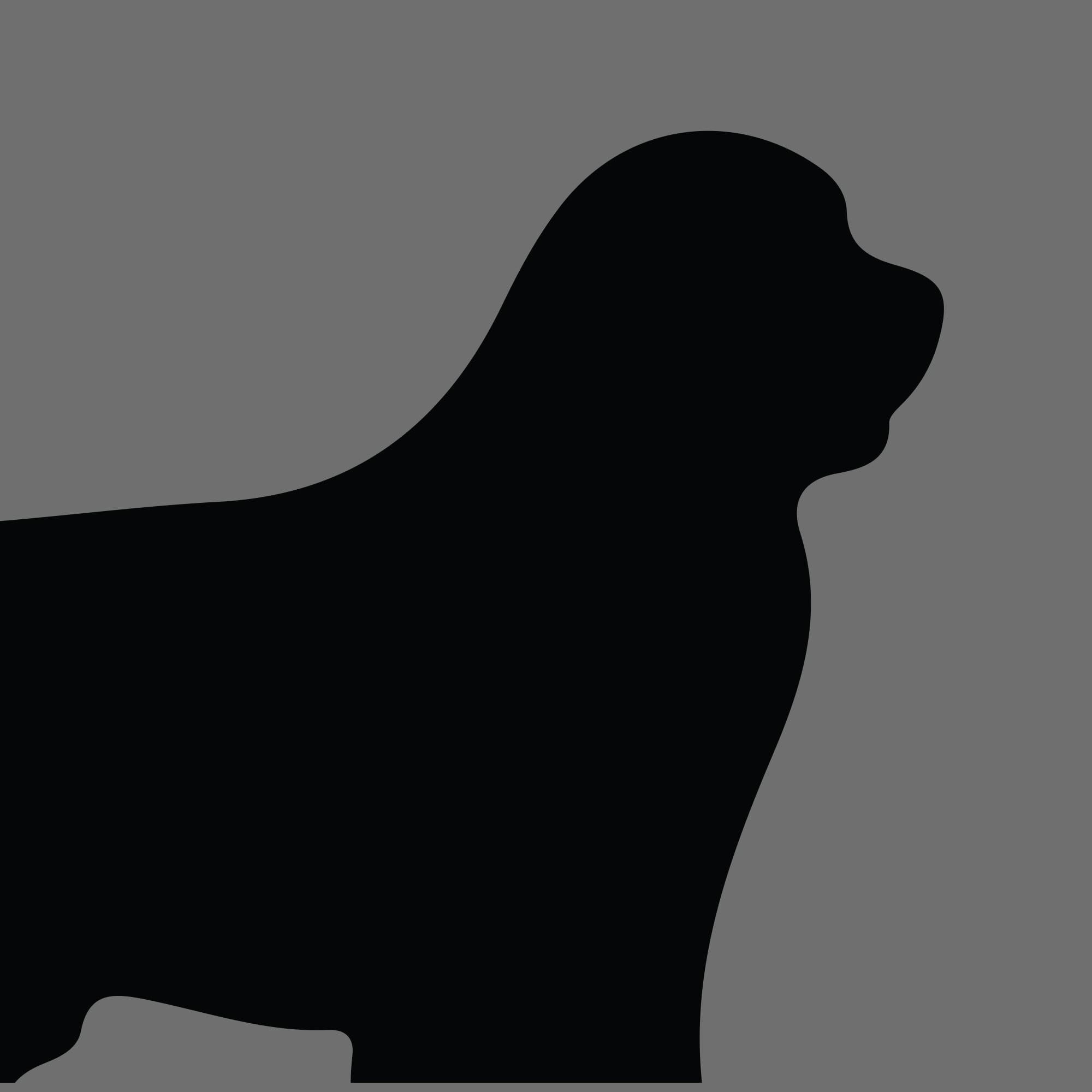 Dog Silhouette Square Landseer e1618472578574