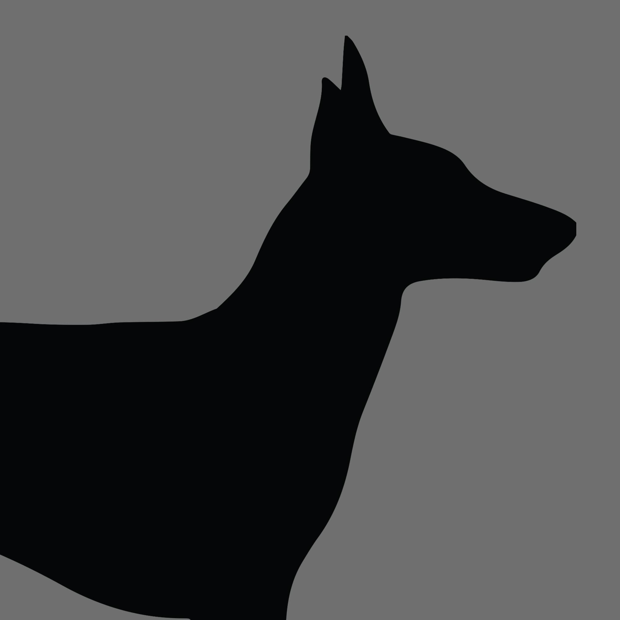 Dog Silhouette Square Manchester Terrier