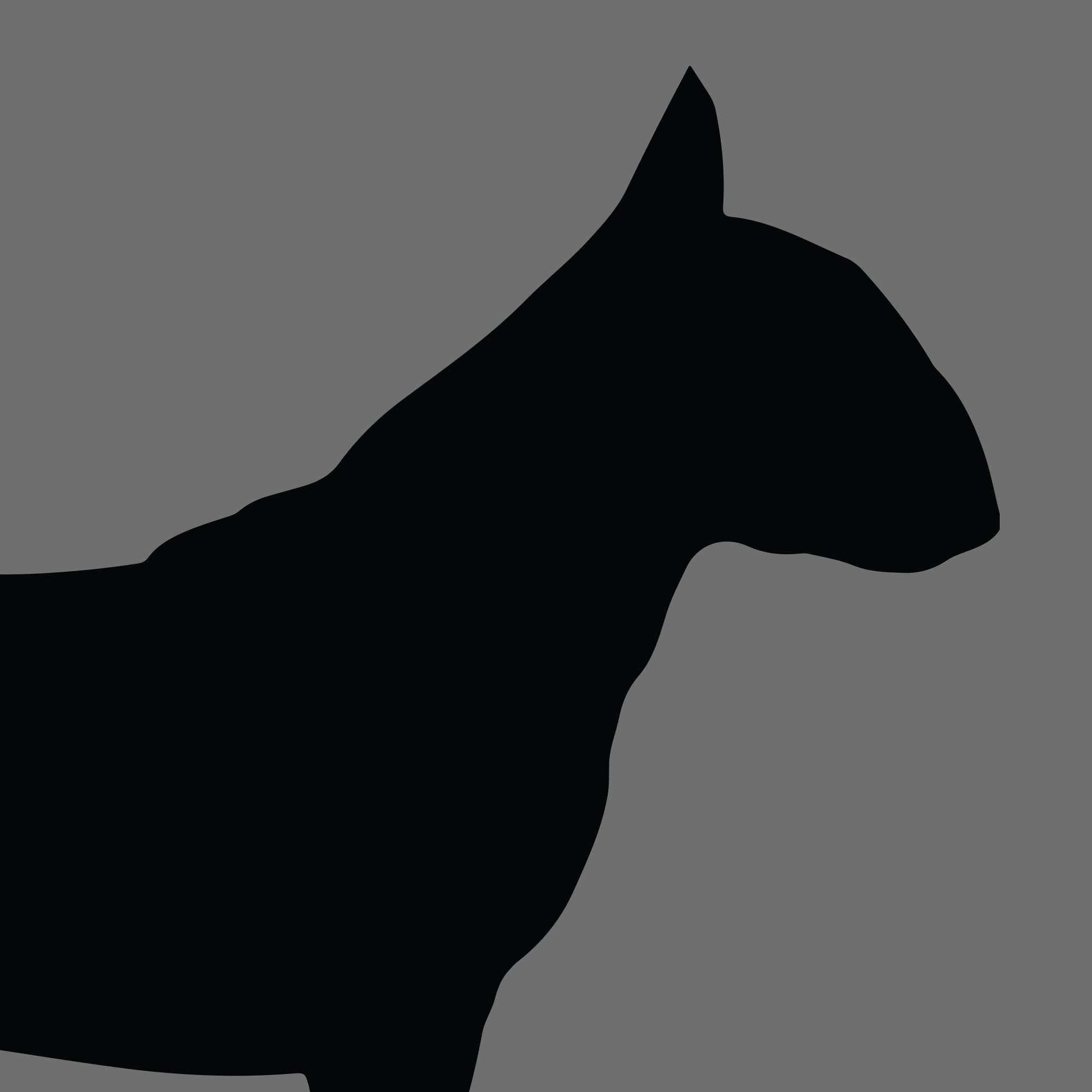 Dog Silhouette Square Miniature Bull Terrier 1