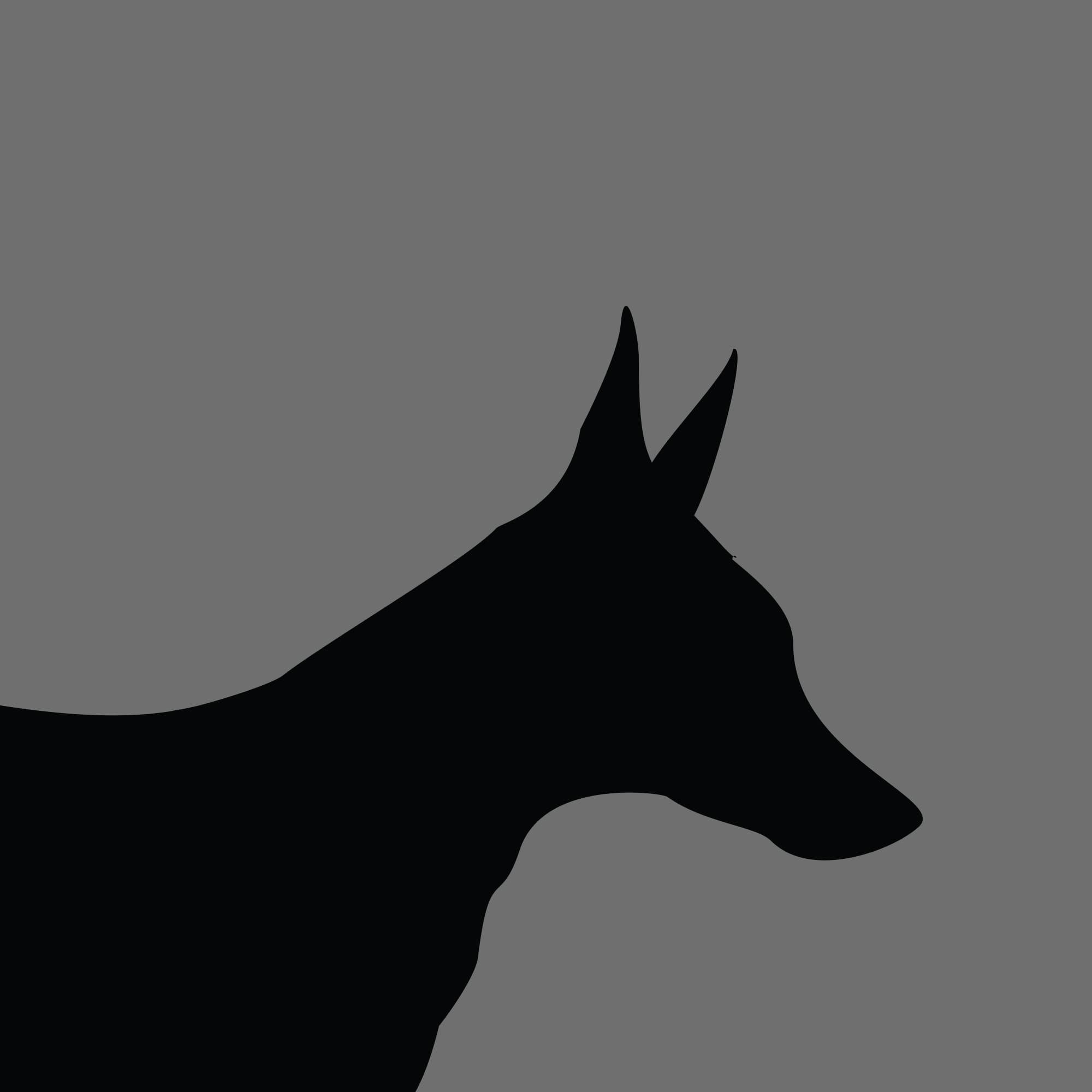 Dog Silhouette Square Miniature Pinscher 1