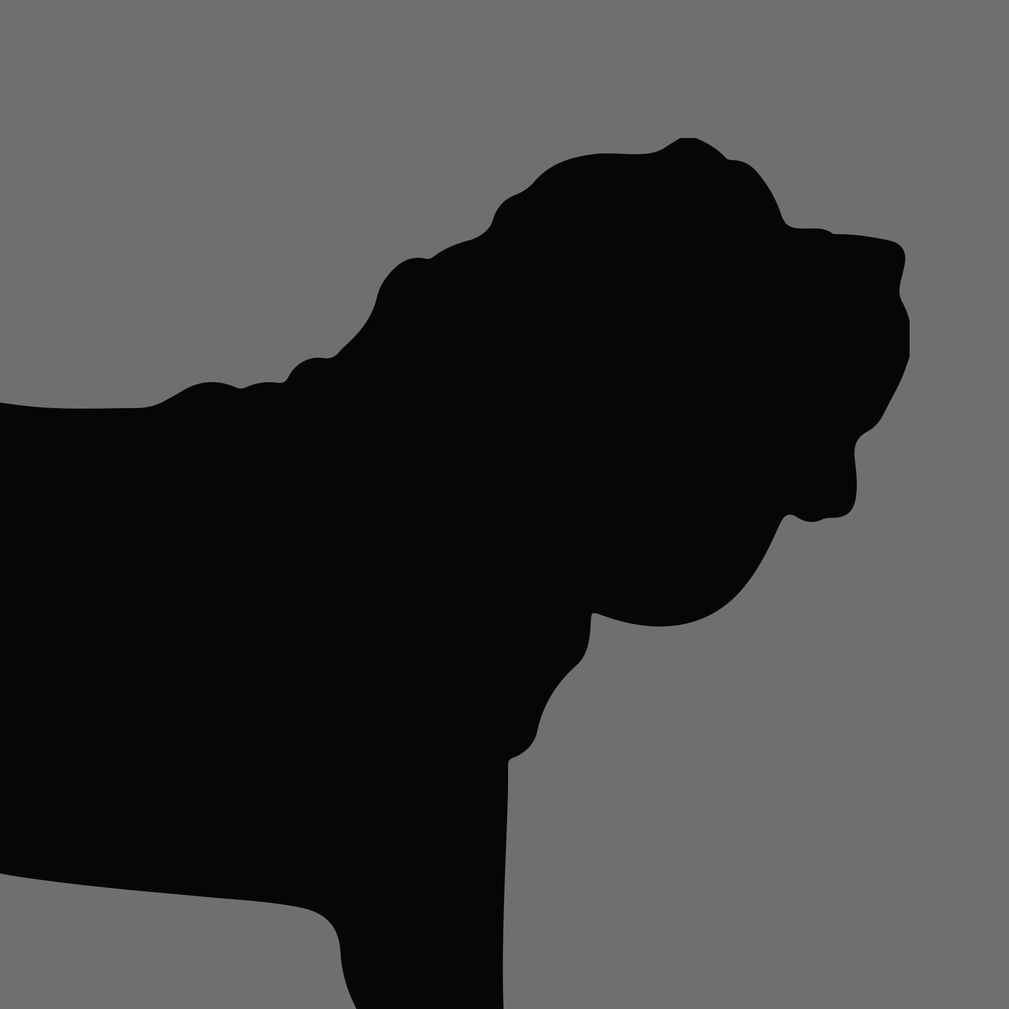 Dog Silhouette Square Neapolitan Mastiff