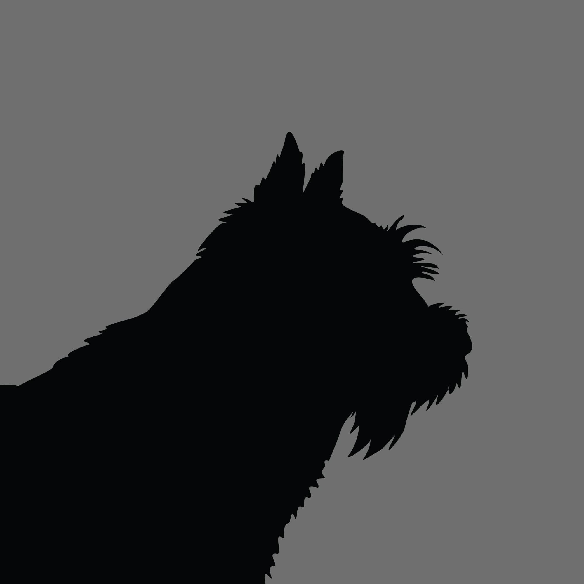 Dog Silhouette Square Norwich Terrier e1618472891636