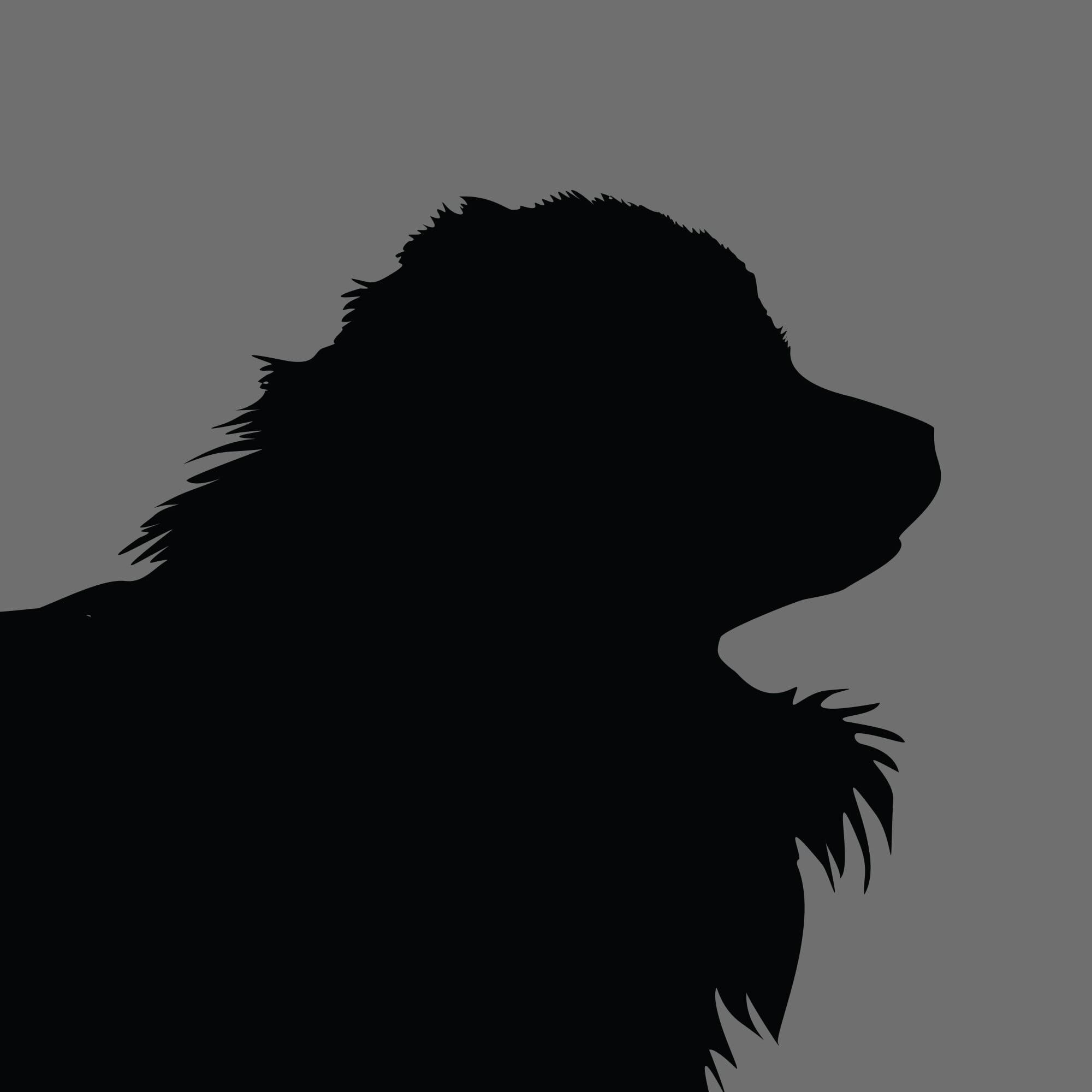 Dog Silhouette Square Papillon e1618472937756