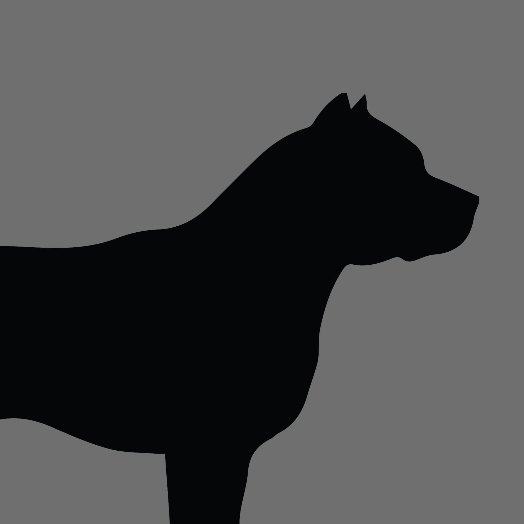 Dog Silhouette Square Staffordshire Bull Terrier 1
