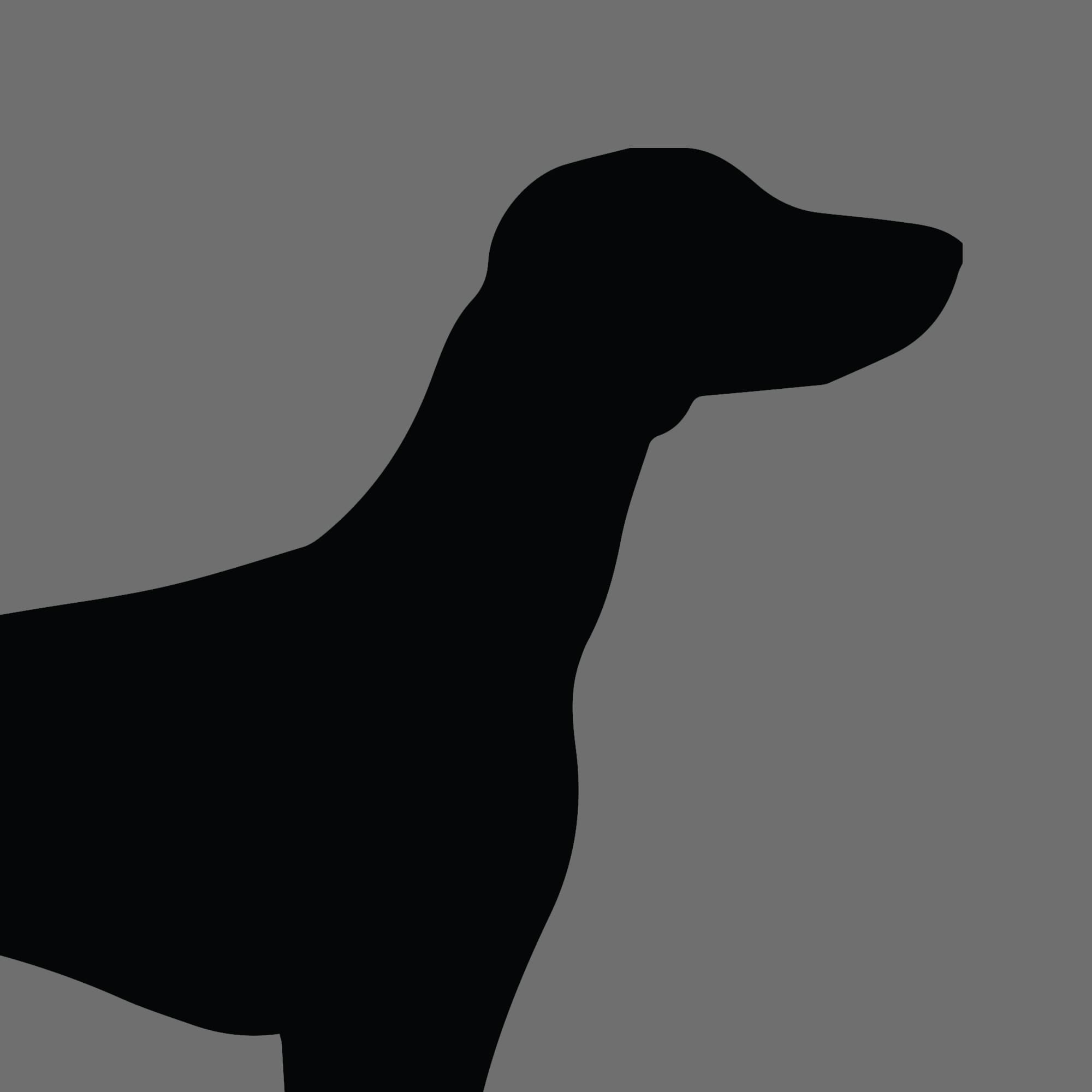 Dog Silhouette Square Vizsla 1