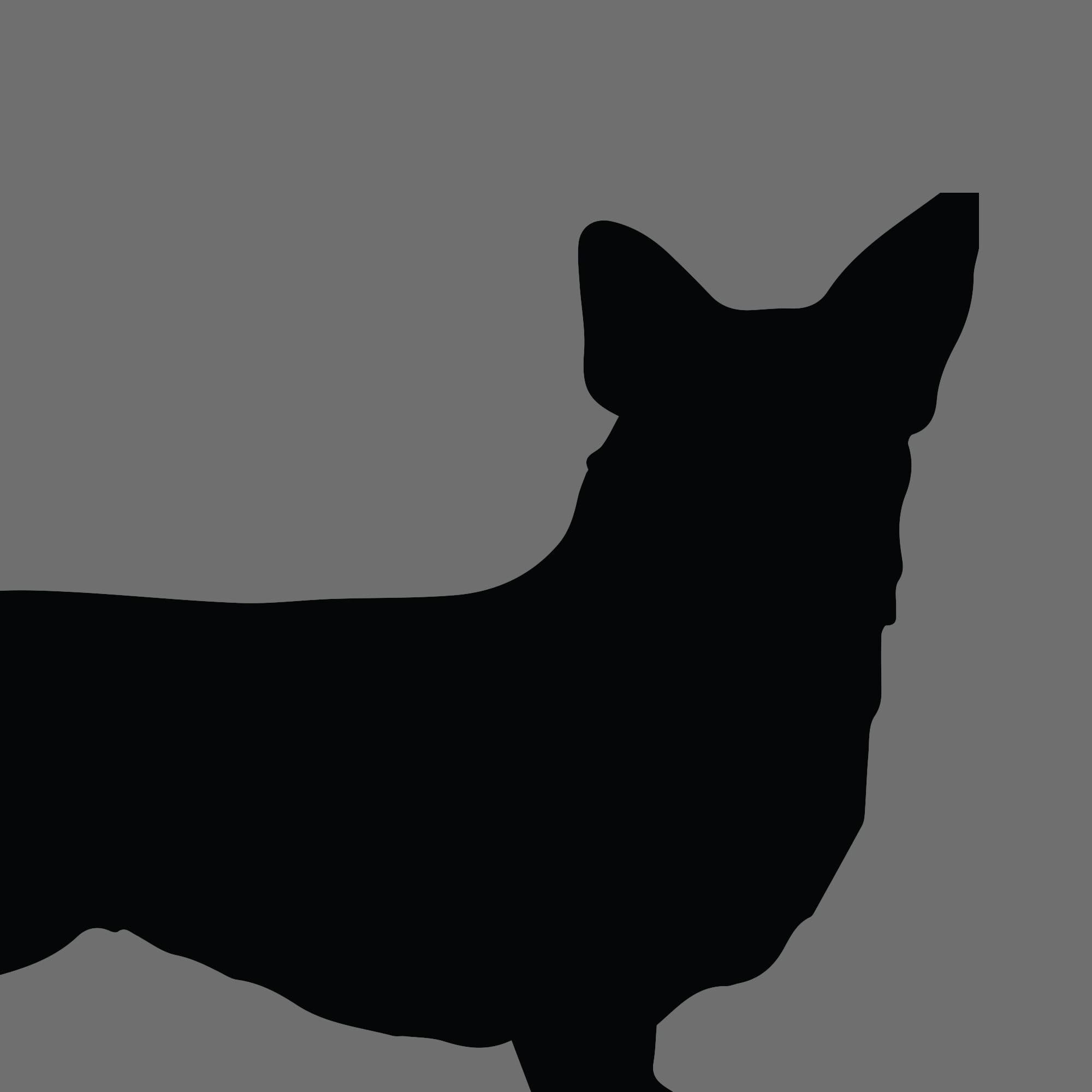 Dog Silhouette Square Welsh Corgi Cardigan e1618456694294