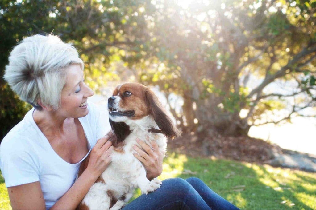 Rachel Gadiel and her dog Charlie